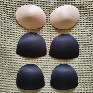 Bundle Lot Unbranded Bra Pads Insert Beige Black Neutral Color Replacement